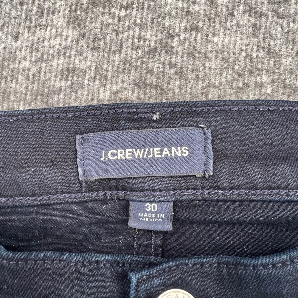 J.Crew Womens 10 High-Rise Toothpick Skinny Jeans Dark Indigo Size 30 Stretch - Picture 4 of 15